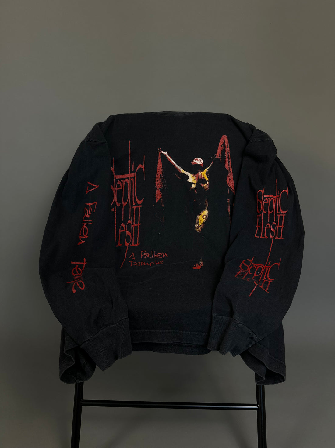 Vintage 1998 Septic Flesh A Fallen Temple Longsleeve