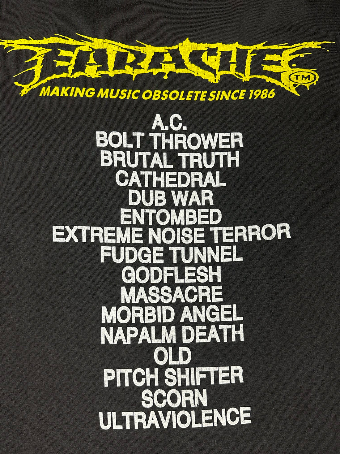 Earache 1990 Total Grind ヴィンテージ ロングスリーブ