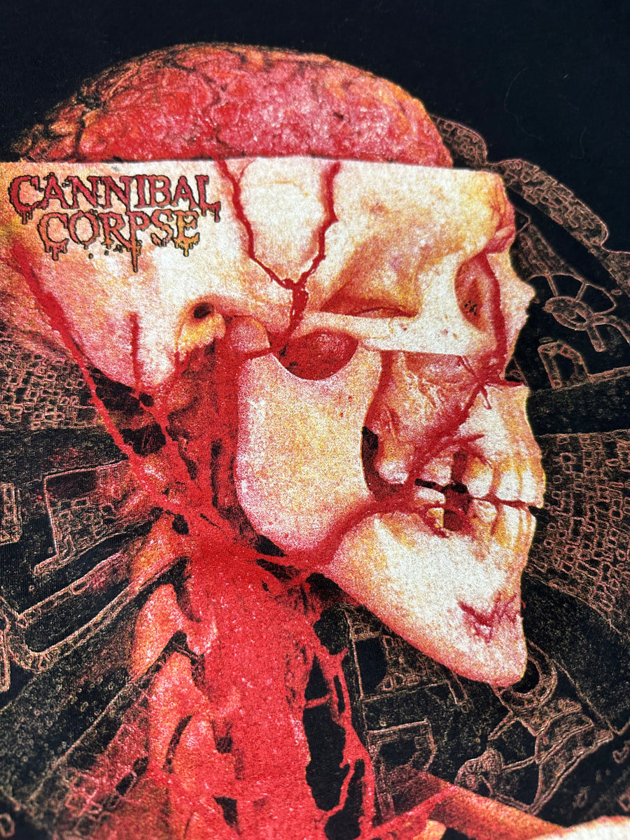 1990年代のヴィンテージ カンニバル・コープス スケルトン Tシャツ