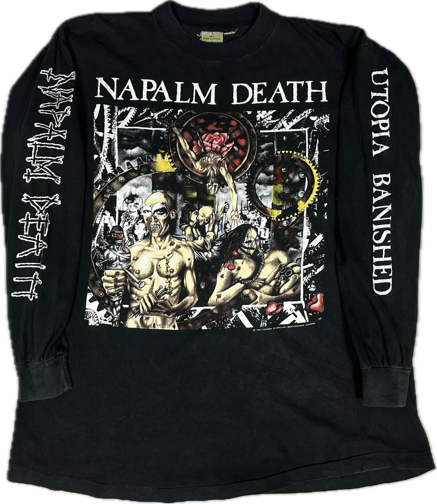ヴィンテージ 1992 ナパーム・デス ヨーロッパツアー ロングスリーブ
