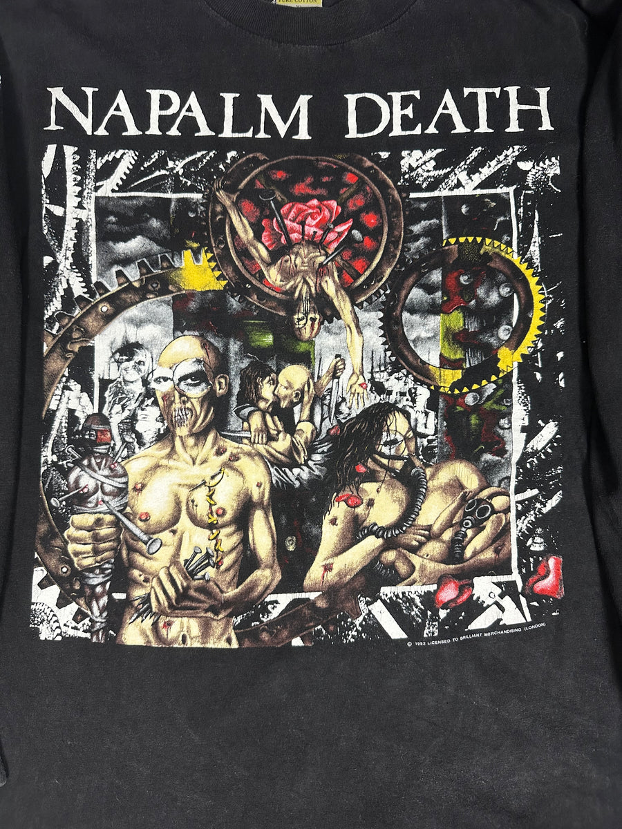 ヴィンテージ 1992 ナパーム・デス ヨーロッパツアー ロングスリーブ