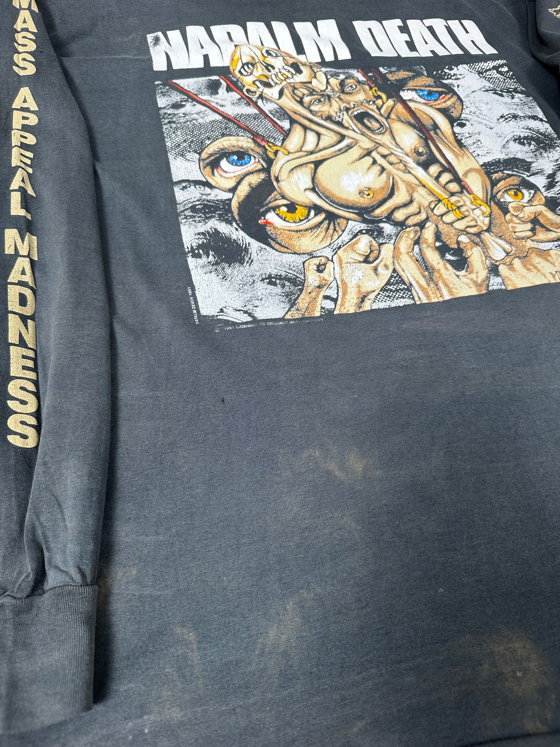 ヴィンテージ 1991 ナパーム・デス マス・アピール・マッドネス ロングスリーブ