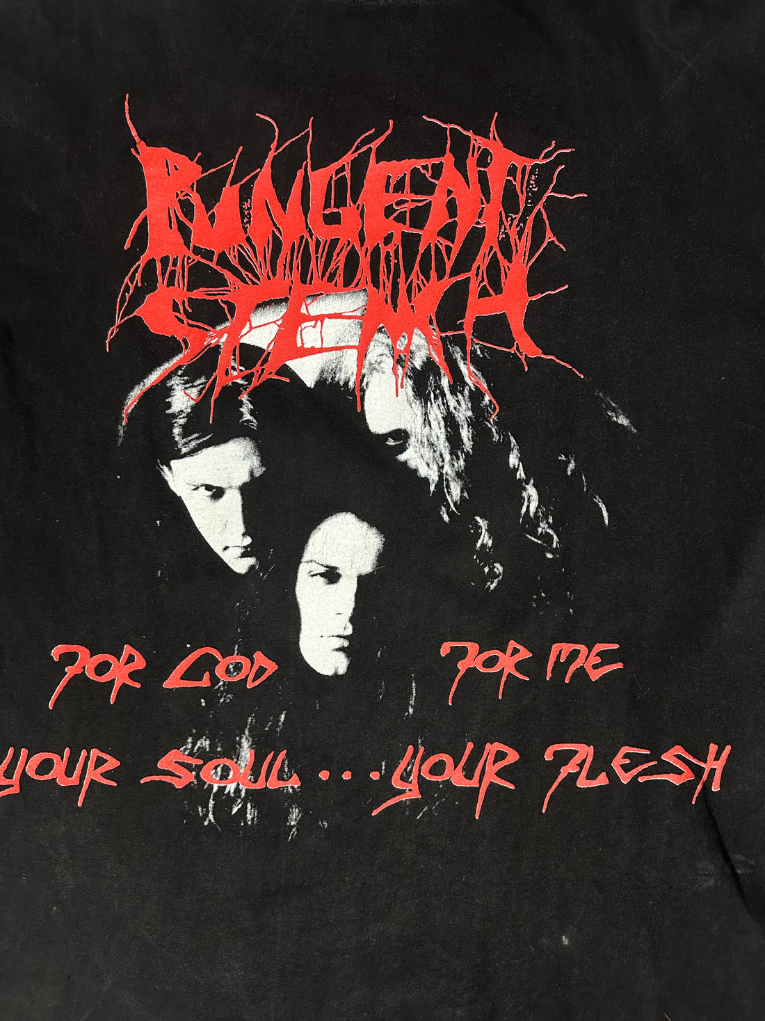 1990年代ヴィンテージ「神よ、あなたの魂に毒を盛る」Tシャツ