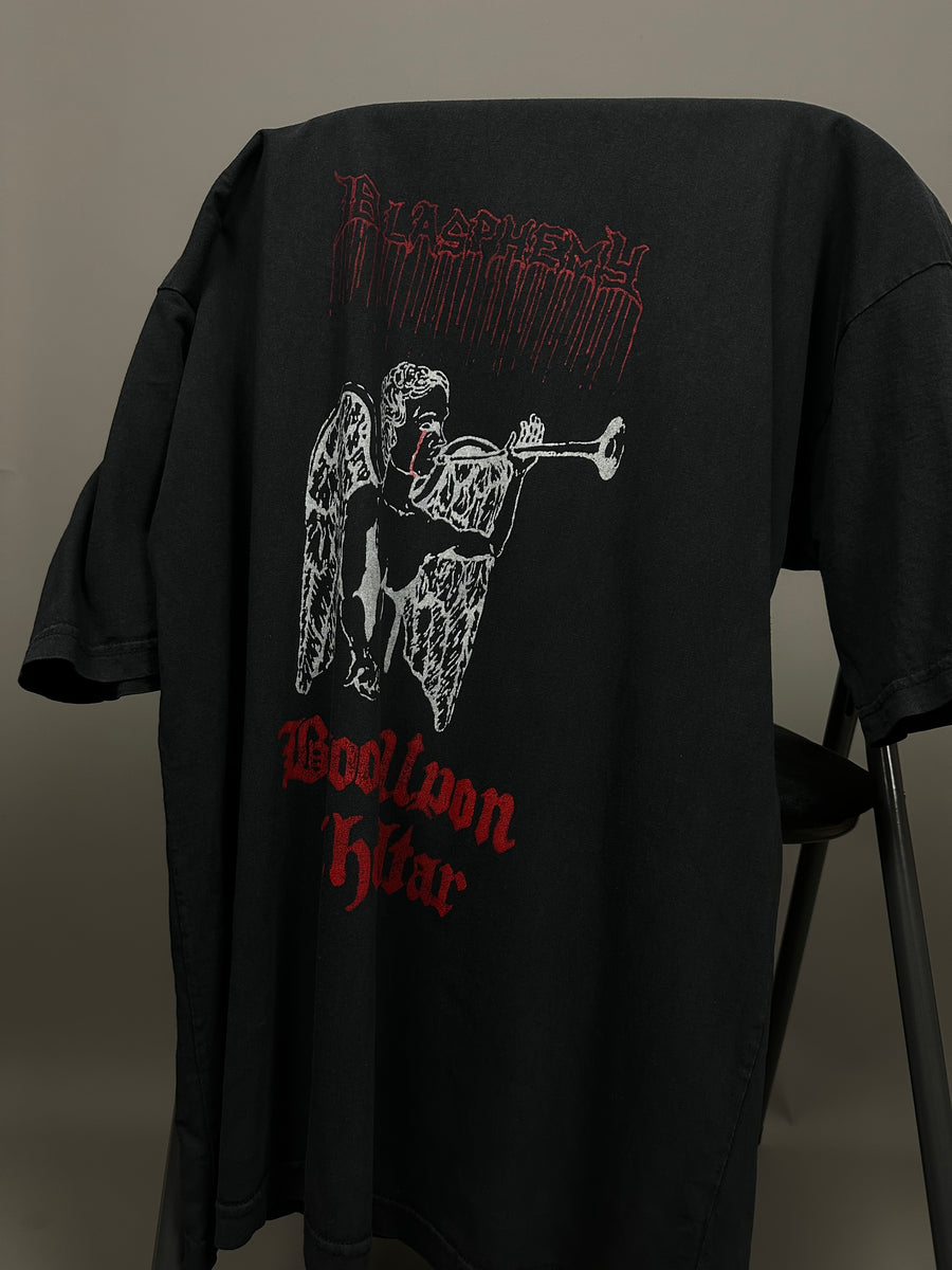 1990年代のヴィンテージ「冒涜の血　祭壇に血を流す」Tシャツ