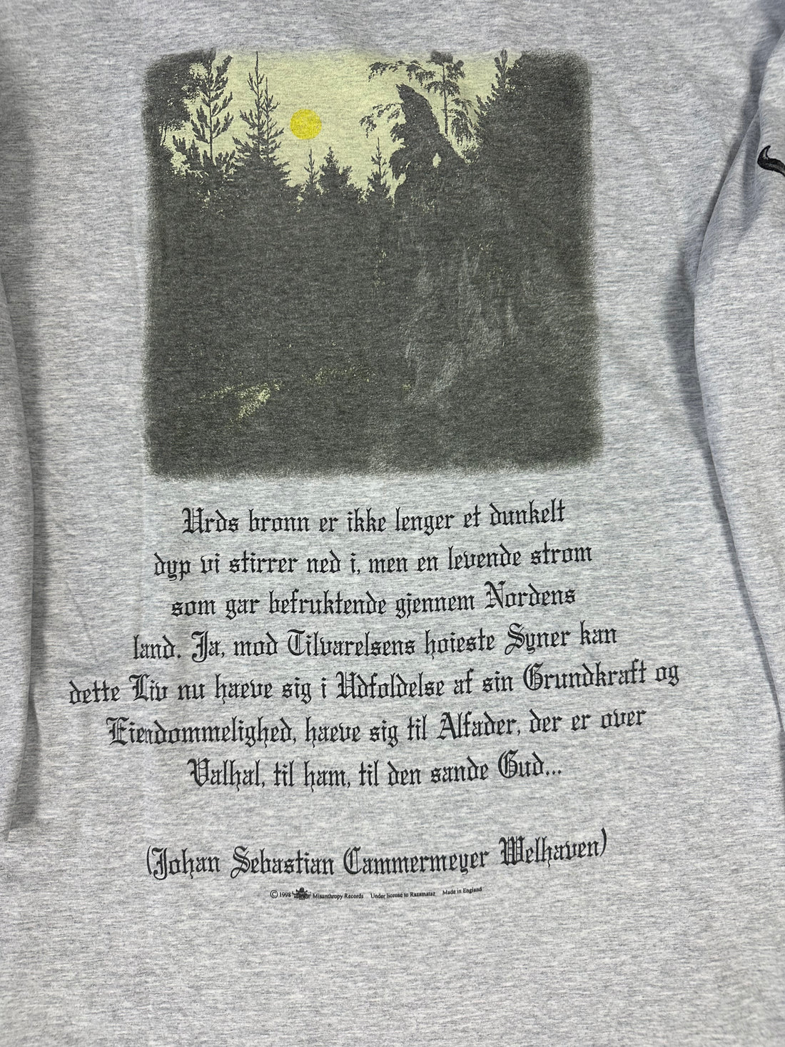 ヴィンテージ 2000 年代 Burzum Filosofem ロングスリーブ