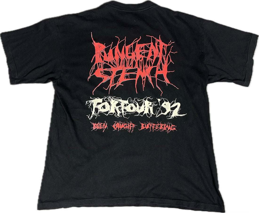 1991年ヴィンテージ「Pungent Stench Caught Buttering」Tシャツ