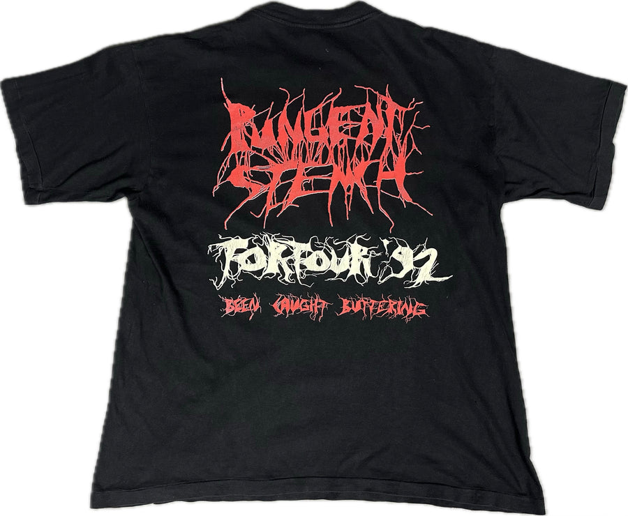 1991年ヴィンテージ「Pungent Stench Caught Buttering」Tシャツ