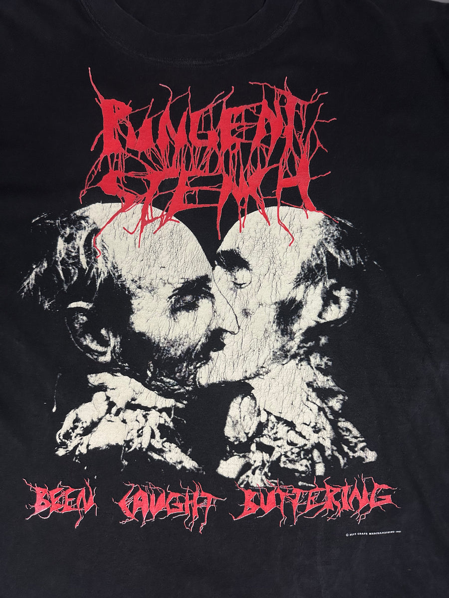 1991年ヴィンテージ「Pungent Stench Caught Buttering」Tシャツ