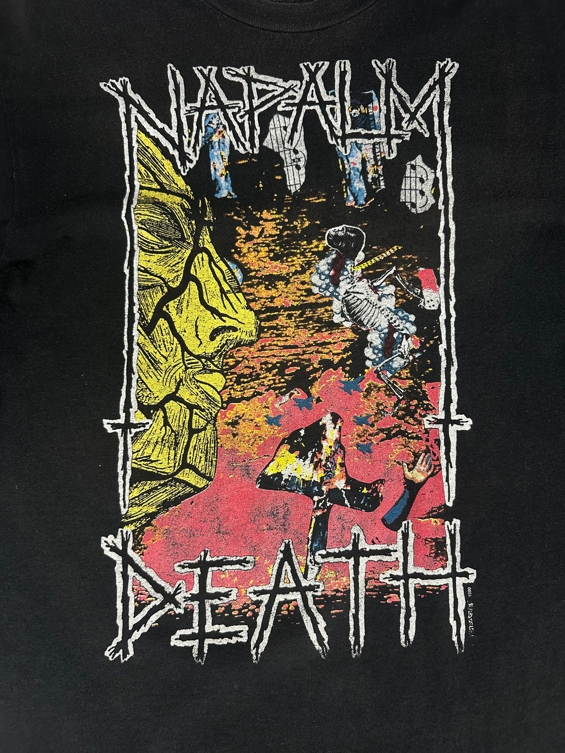 1990年製ヴィンテージ ナパーム・デス ハーモニー・コラプション Tシャツ