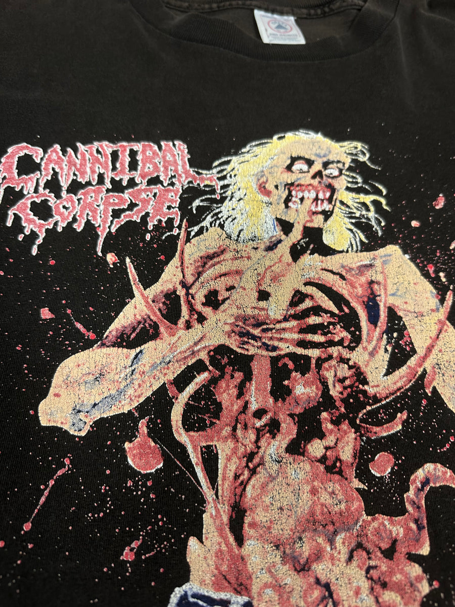 1990年代のヴィンテージ カンニバル・コープス イートン バック・トゥ・ライフ Tシャツ