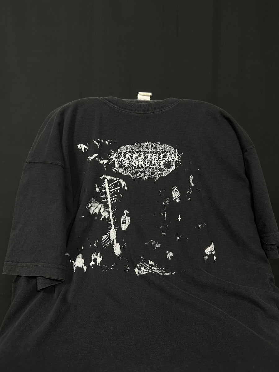 1990年代のヴィンテージ カルパティアフォレスト ブラックメタルTシャツ