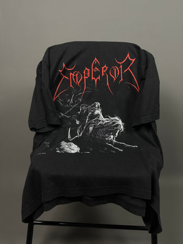 エンペラー 1993 ライダー ヴィンテージ ブラックメタル Tシャツ