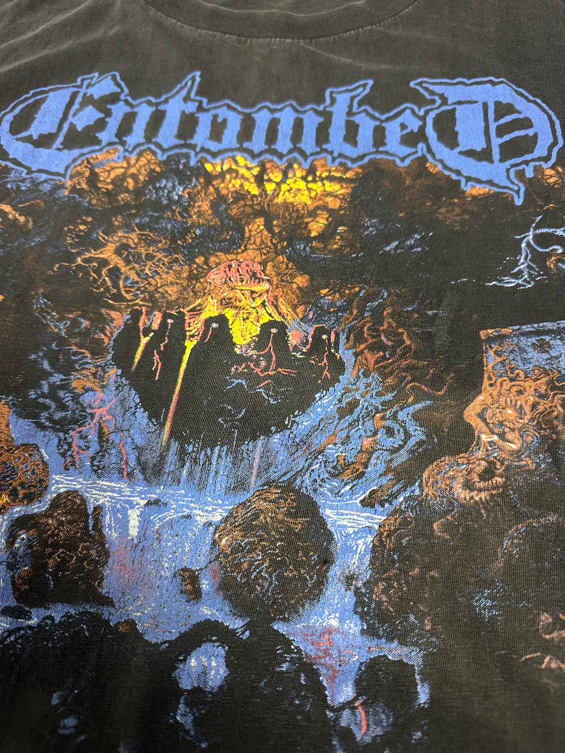 1991年ヴィンテージ「エントゥームド・クランデスティン」Tシャツ