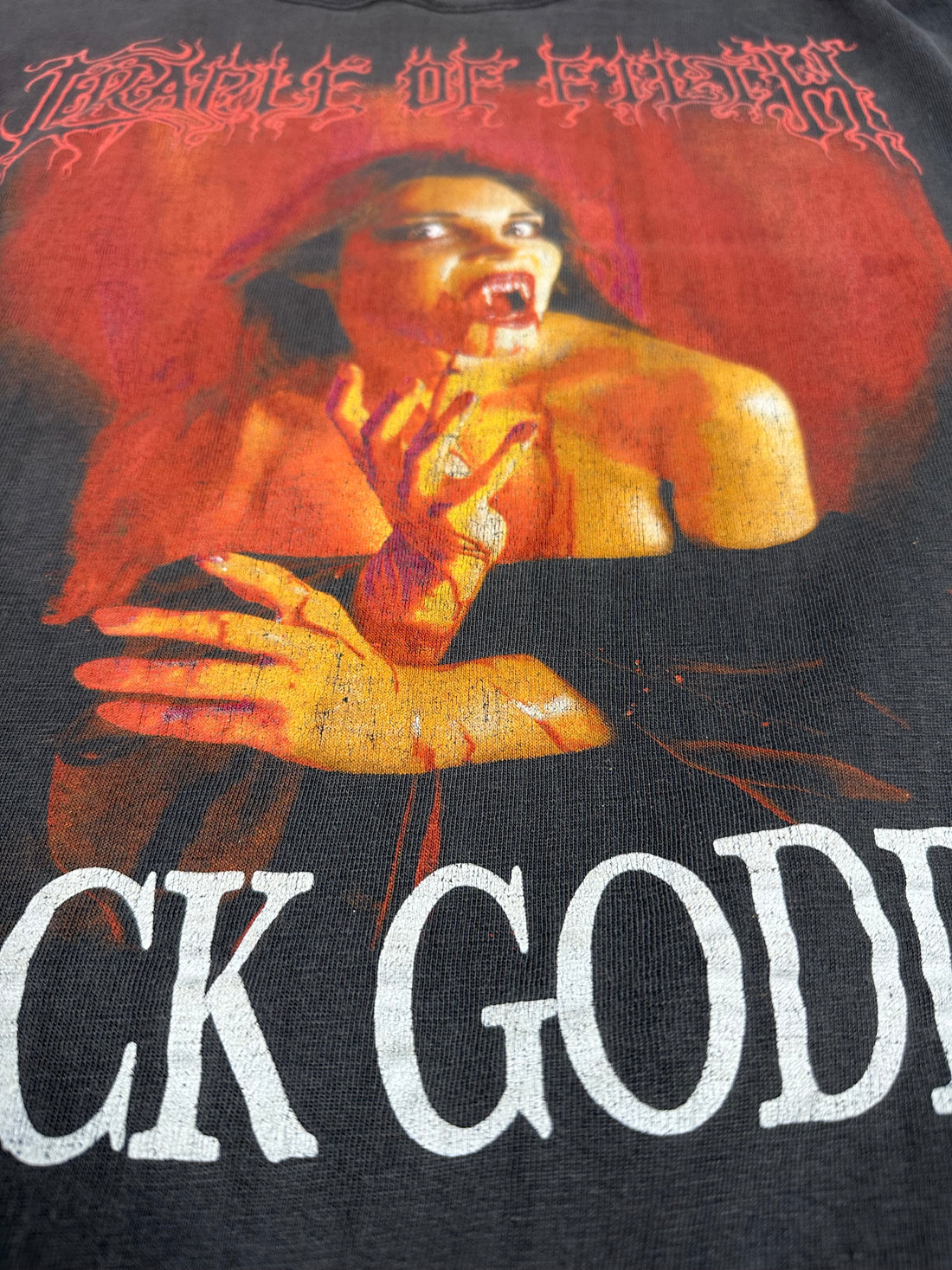 Vintage 1994 Cradle of Filth Black Goddess T-Shirt
