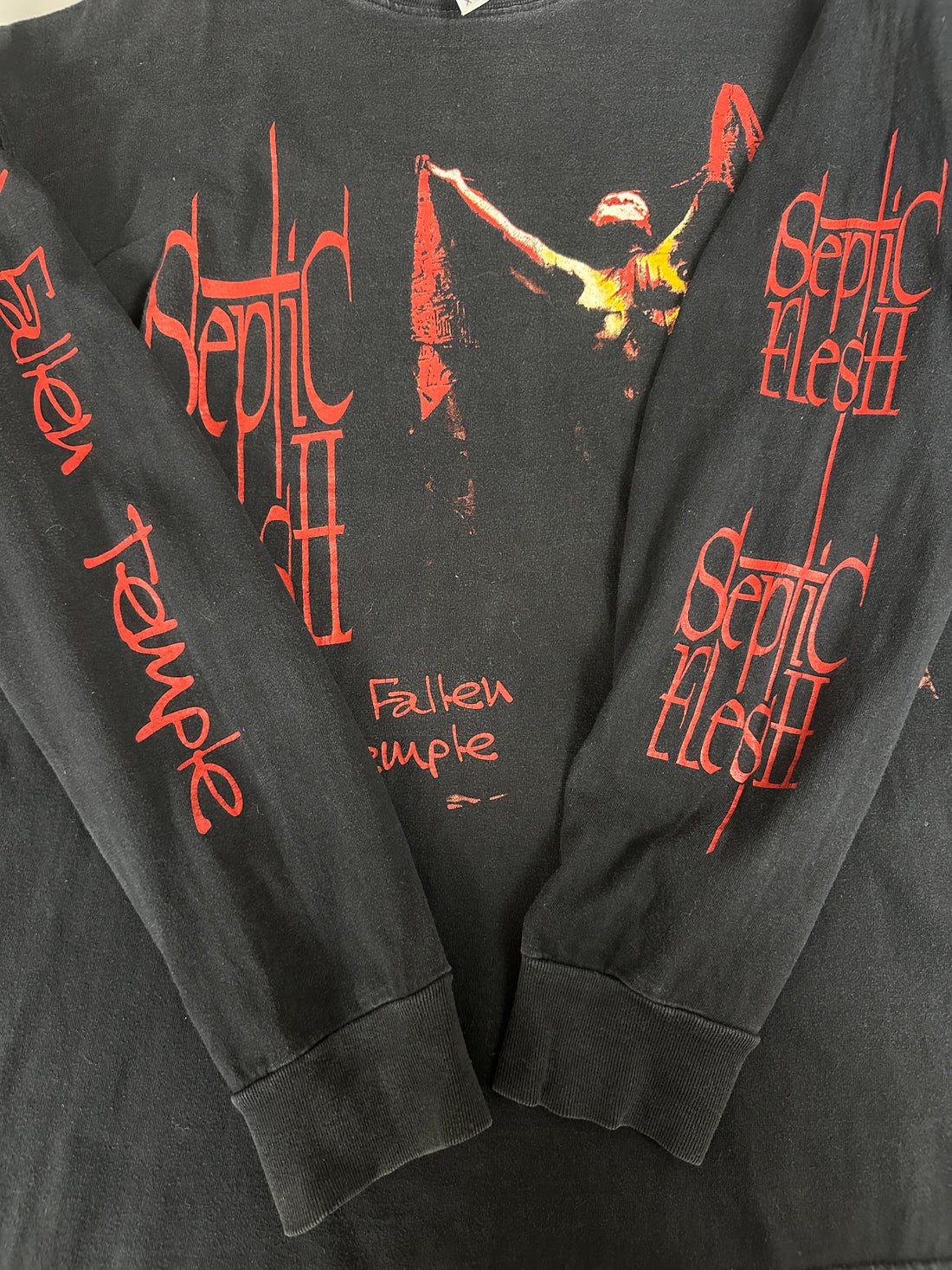 Vintage 1998 Septic Flesh A Fallen Temple Longsleeve