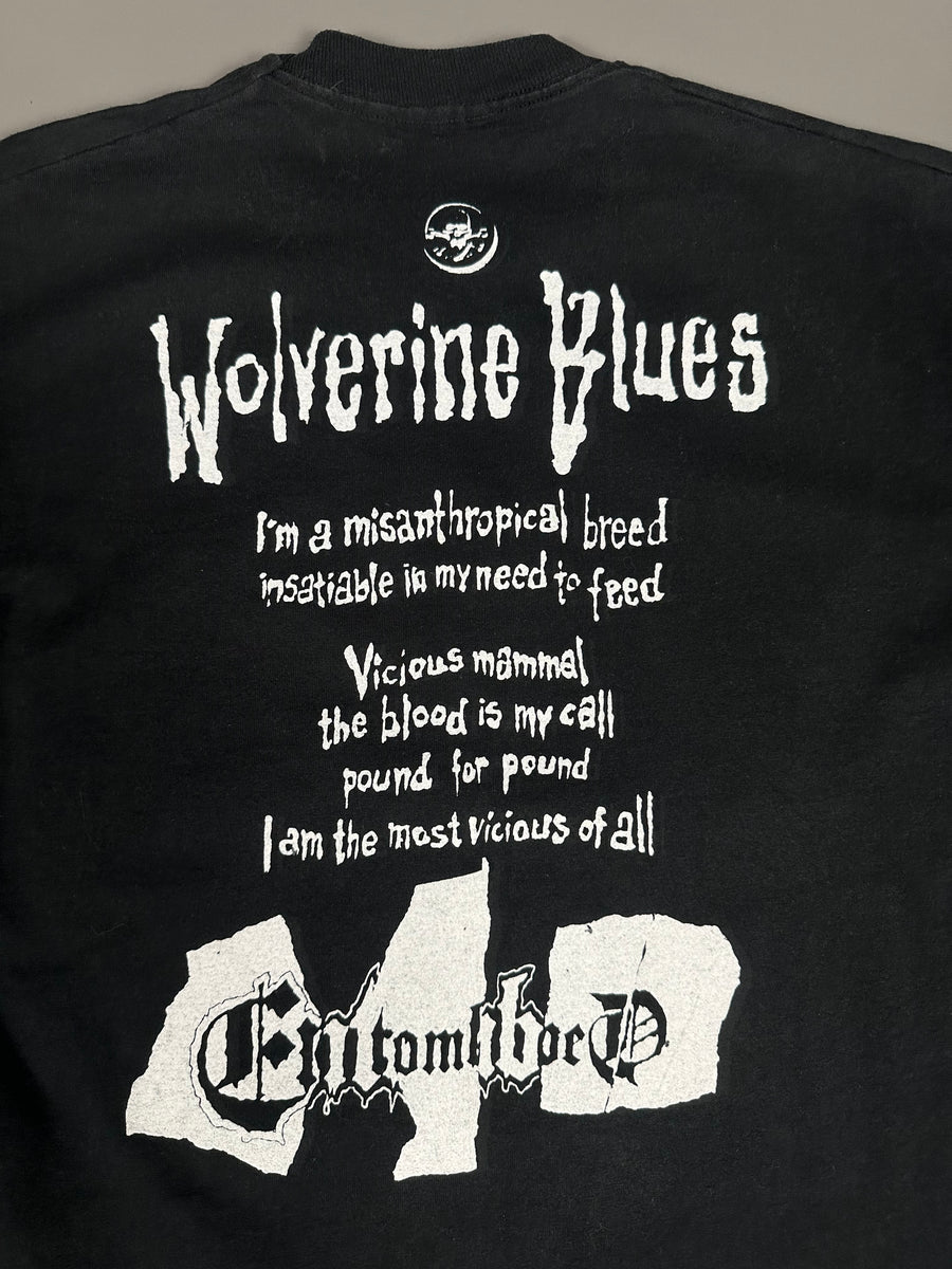 Vintage 1992 Entombed Wolverine Blues T-Shirt