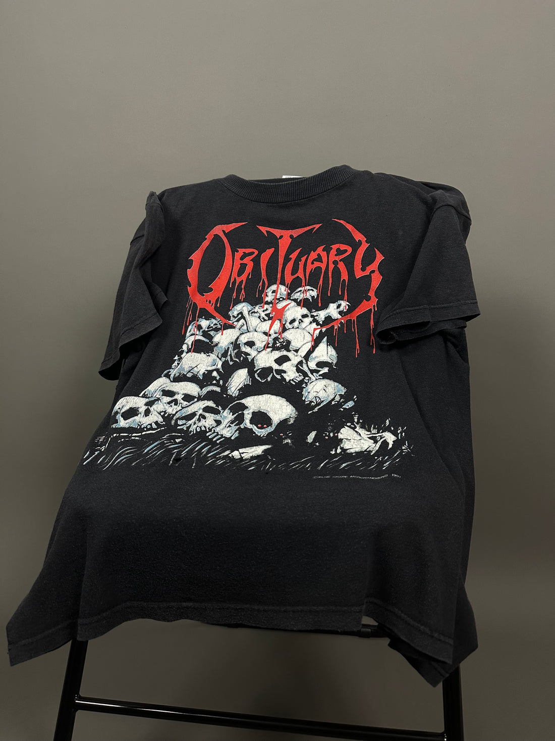 1991年 死亡記事 パイル・オブ・スカルズ ヴィンテージTシャツ