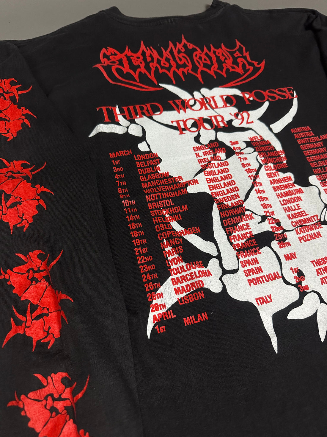 ヴィンテージ 1992 セパルトゥラ サード・ワールド・ポッセ ロングスリーブ