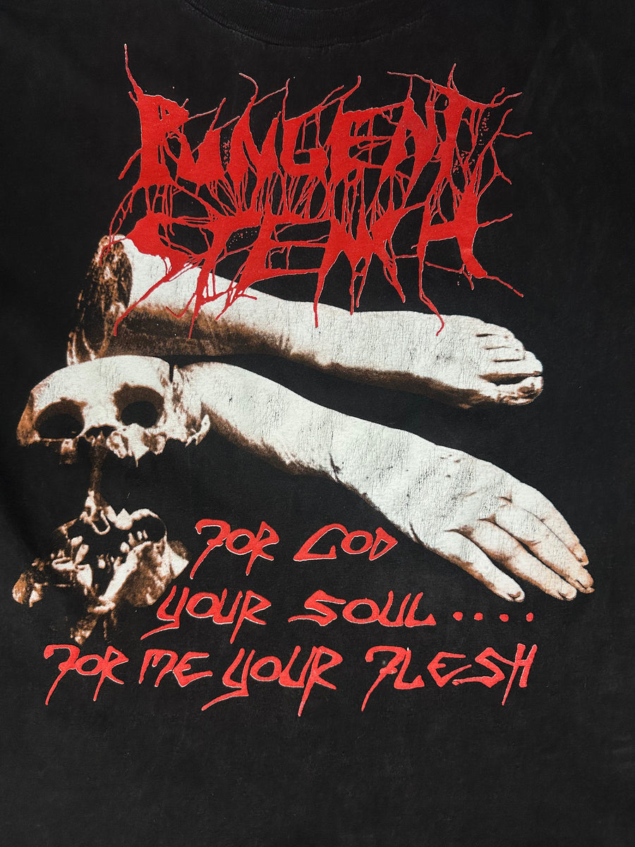 1990年代ヴィンテージ「神よ、あなたの魂に毒を盛る」Tシャツ
