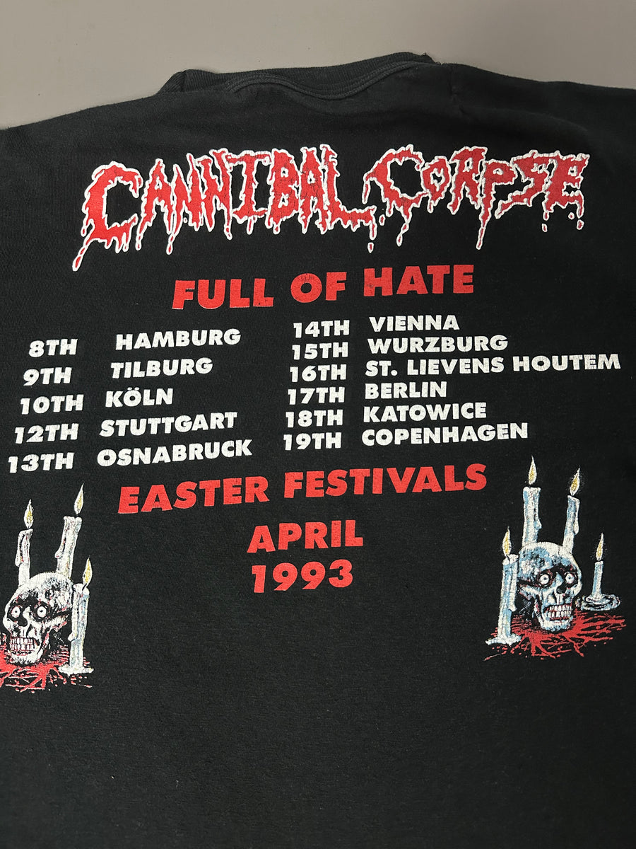 Vintage 1993 Cannibal Corpse Easter Festivals T-Shirt