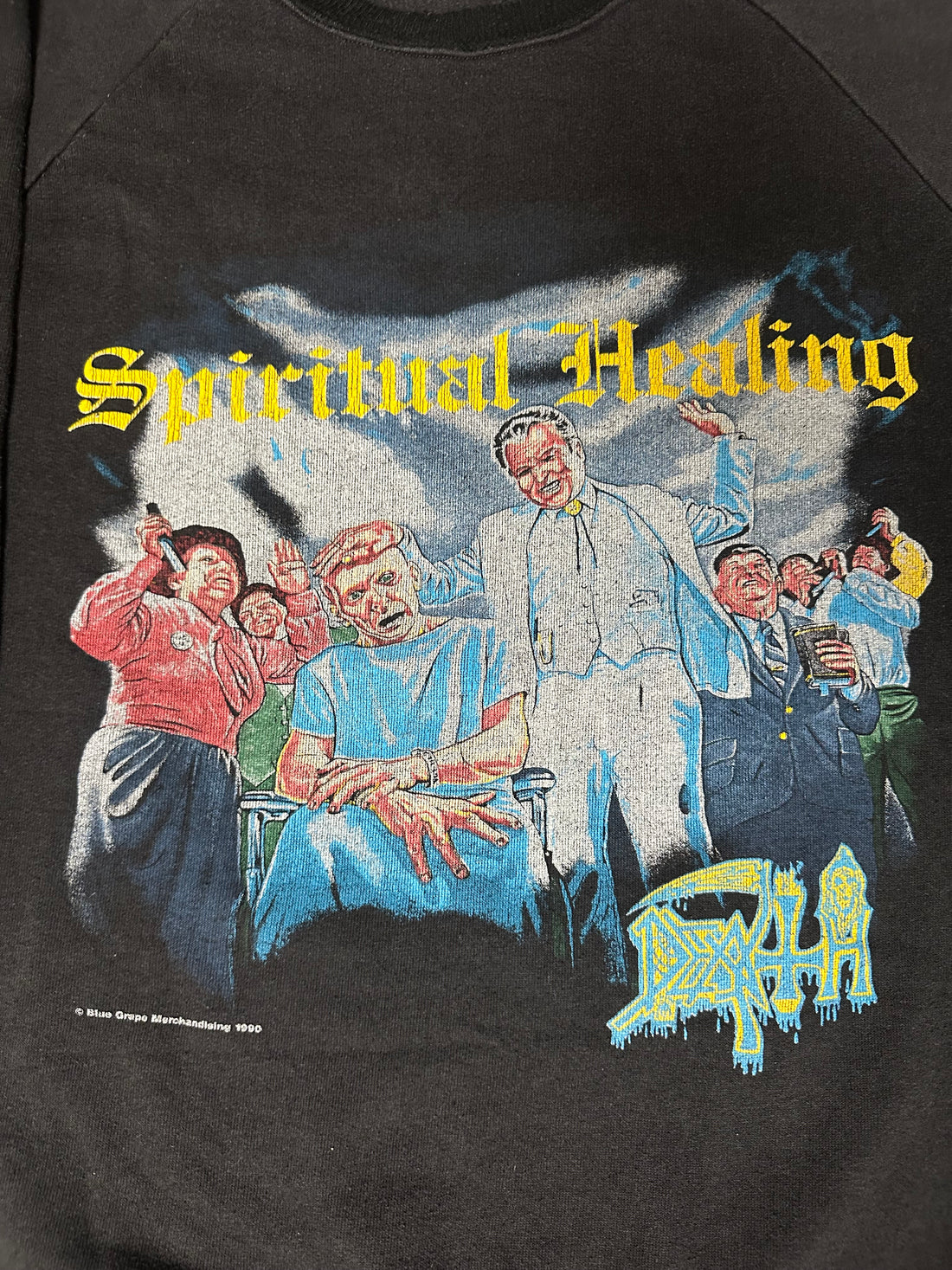 Vintage 1990 Death Spiritual Healing Sweater