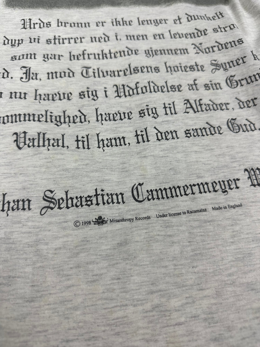 Burzum 1998 Filosofem ヴィンテージ T シャツ