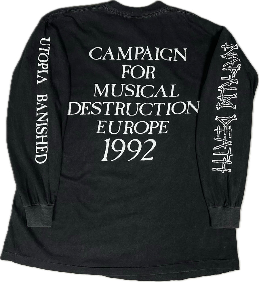 ヴィンテージ 1992 ナパーム・デス ヨーロッパツアー ロングスリーブ