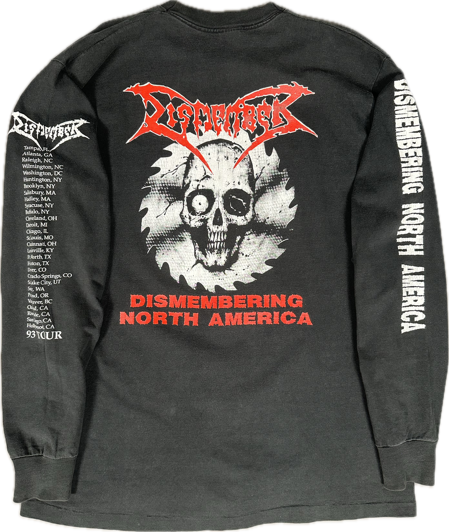 ヴィンテージ 1993 ディスメンバー 北米ツアー ロングスリーブ