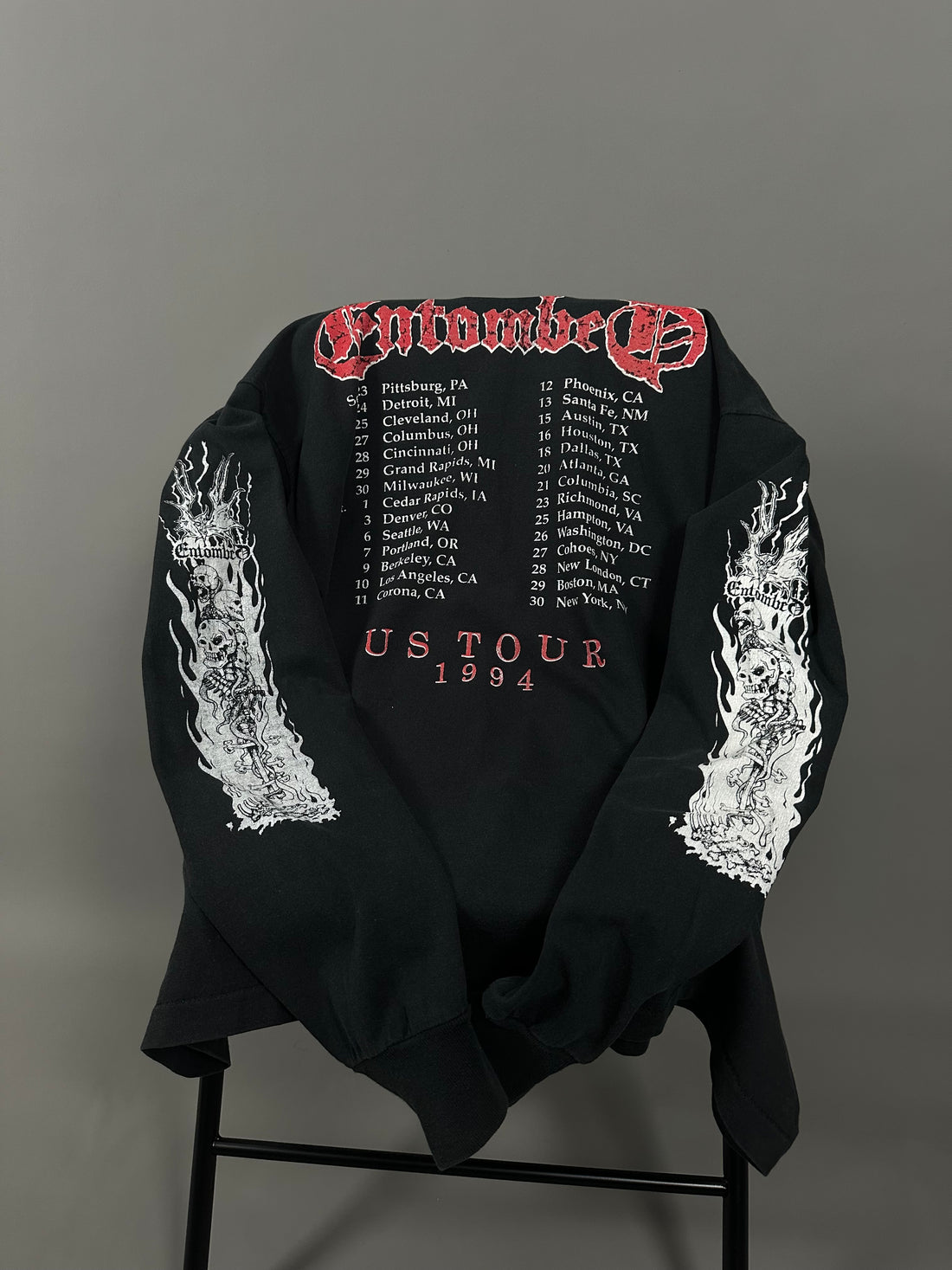 ヴィンテージ 1994 エントゥームド US ツアー ロングスリーブ