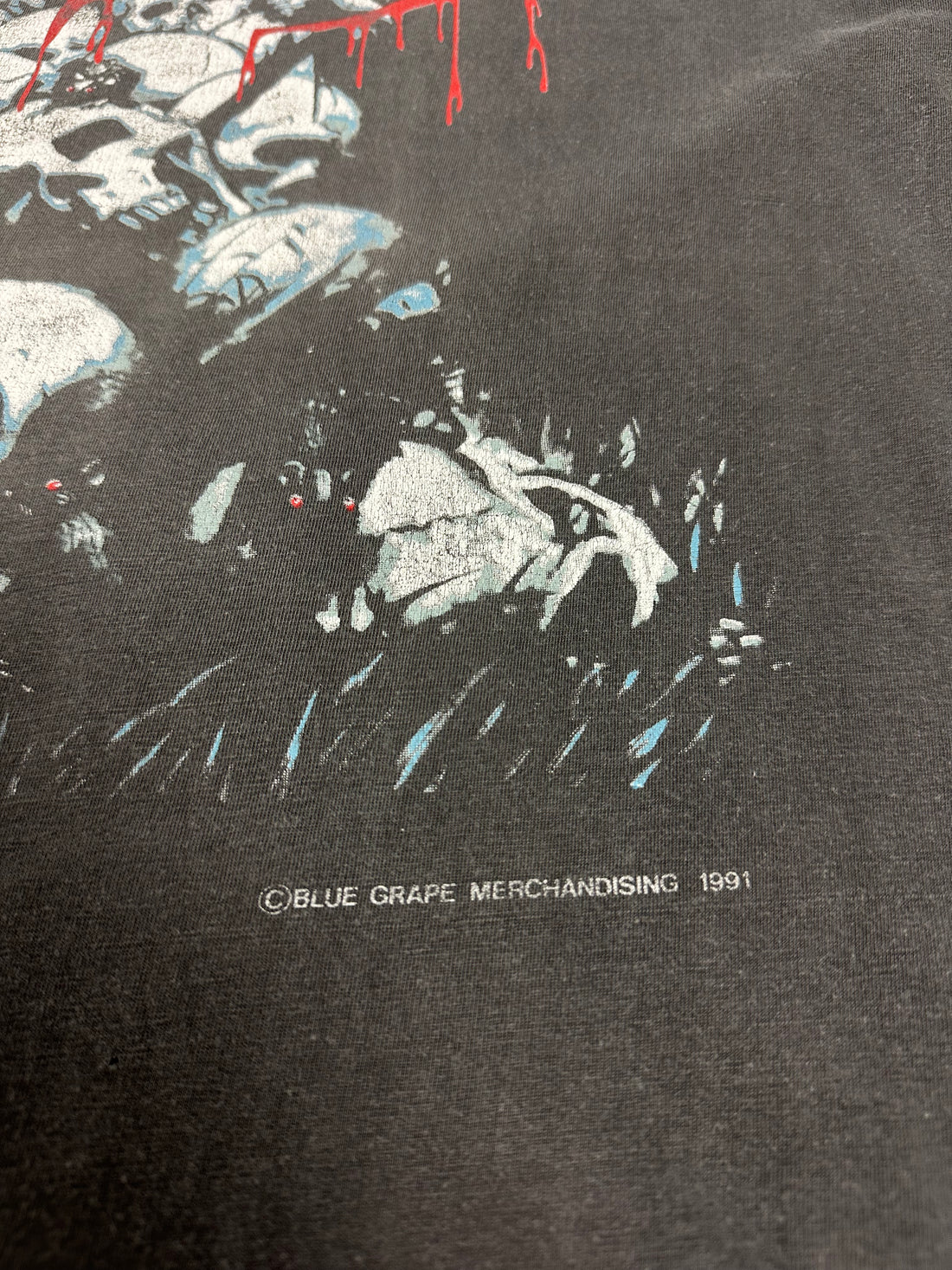1991年 死亡記事 頭蓋骨の山 ヴィンテージTシャツ