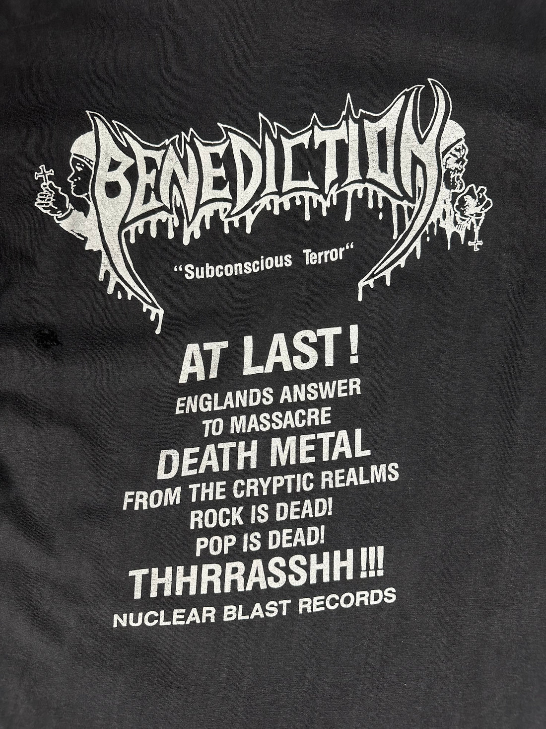 1990年ヴィンテージ ベネディクション サブコンシャス テラー Tシャツ