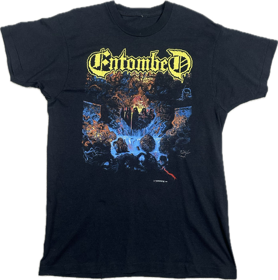 1991年ヴィンテージ「エントゥームド・クランデスティン」Tシャツ