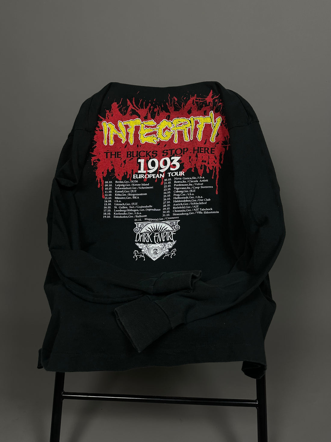 インテグリティ 1993 ザ・バックス・ストップ・ヒア・ツアー ロングスリーブ