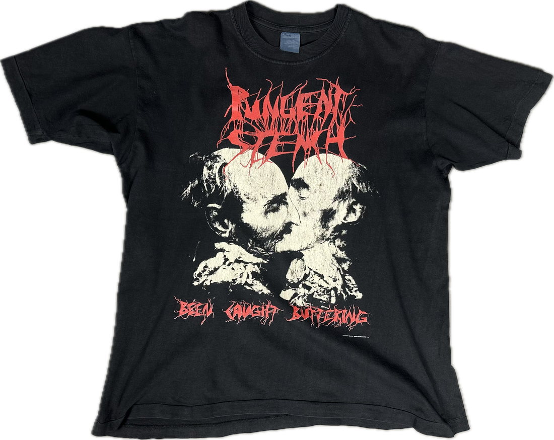 1992年ヴィンテージ「Pungent Stench Been Caught Buttering」Tシャツ