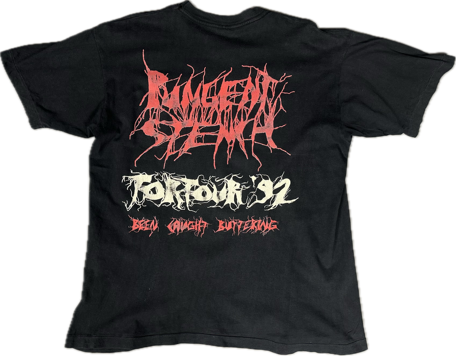 1992年ヴィンテージ「Pungent Stench Been Caught Buttering」Tシャツ